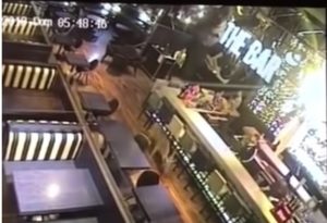 Video: Un ciervo rompió una ventana y se metió a un bar