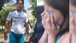 Video: Argentino golpeó violentamente un auto en Chile mientras una nena lloraba