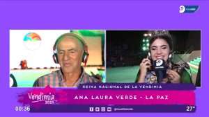 La emoción de Ana Laura Verde, la nueva reina Nacional de la Vendimia, al hablar con su papá