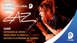 Canal 9 te invita a ver el show y conocer a la artista francesa Zaz