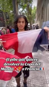 Insólito: es argentino, quiere devolverle la Copa a Francia y acusa a Messi de robar el mundial