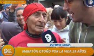 Tiene 90 años y se sumó a la Maratón: "Estoy festejando con Canal 9 por la vida"