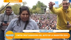 Video: la emoción de la ganadora del auto en la Maratón Otoño por la Vida