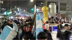 Unos mendocinos festejaban que Argentina salió campeón cuando un particular auto los sorprendió