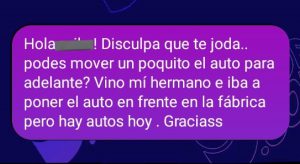 Chat viral: Le pidió a su vecina que corriera el auto, pero su respuesta no fue lo que se esperaba