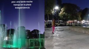 Una mendocina se puso a bailar en la Plaza Independencia y sus pasos prohibidos inundaron TikTok