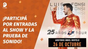 Luis Fonsi en Mendoza: ganate la Experiencia Canal 9 con entradas al show y prueba de sonido