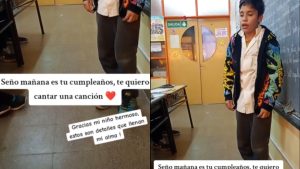 “Seño mañana es tu cumpleaños, te quiero cantar una canción”: el video de un mendocino que conmovió a todos