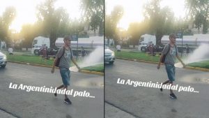 “La Argentinidad al palo”: pasó por una calle mendocina y se sorprendió cuando vio como jugaban los niños