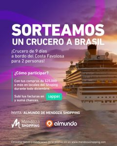 Vení a Mendoza Shopping y ganá un crucero a Brasil