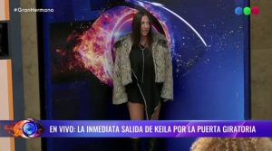 Sin valijas y por la puerta giratoria así salió Keila luego de que 'Gran Hermano' la expulsara