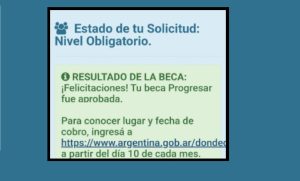 Becas Progresar Obligatorio: así figura cuando te aprobaron el refuerzo