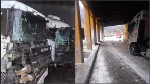 Grave choque frontal en los caracoles de Chile: cortaron el tránsito