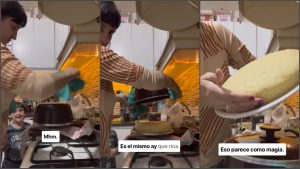 Una mendocina cocinaba con su hijo, pero no se esperaba grabar un momento tan conmovedor: el video se volvió viral