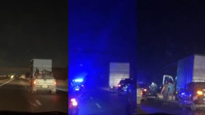 Peligro al volante: filmaron a un camionero borracho manejando por la Ruta 7 y se desató una persecución