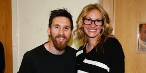 Lionel Messi se puso cholulo con Julia Roberts