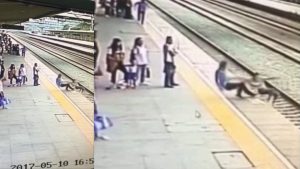Video: un héroe la salva de cometer suicidio
