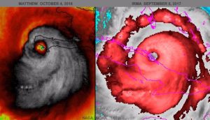 Video: Captan un rostro aterrador dentro del huracán Irma