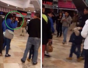 Indignante: Grabaron a una mujer golpeando a su hijo con un cinturón en un shopping