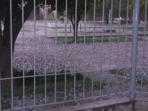 Fuerte tormenta de granizo en el Este provincial