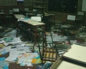 Destrozaron una escuela mendocina