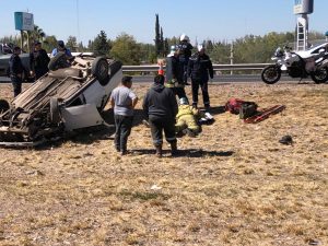 Impactante accidente en el Acceso Sur