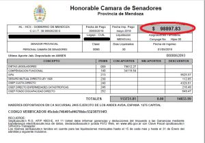 Polémica por las abultadas dietas de concejales y legisladores mendocinos