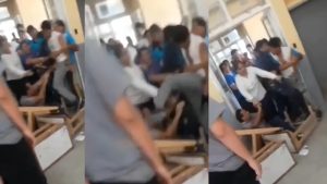 Video: Alumno le pegó una patada en la cara a profesor