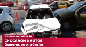 Guaymallén: 3 autos chocaron en la intersección de Costanera y Beltrán