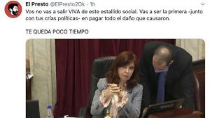 Denuncian intimidaciones a senadores y una amenaza de muerte a Cristina Kirchner