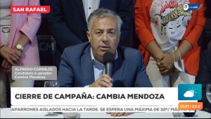 Elecciones legislativas: Cierre de campaña de Cambia Mendoza