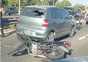 Video: chocaron varios autos y una moto en el Acceso Este