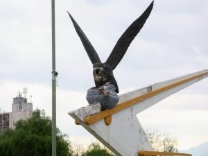 El granizo le cortó la cabeza al Cóndor ubicado en el Predio de la Virgen