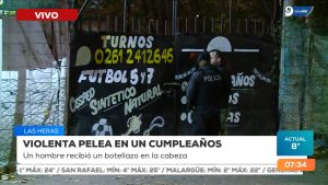 Las Heras: festejaban un cumpleaños de 18, el tío recibió un ladrillazo, lo quisieron trasladar en taxi pero el chofer estaba ebrio