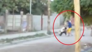 Video: atacó a su propio hijo con un machete cuando intentó rescatar a su madre