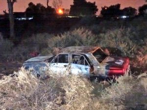 Las Heras: encontraron un hombre asesinado en el baúl de un auto incendiado