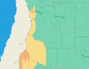 Alerta amarilla por Zonda y Nieve en Mendoza: ¿dónde y cuándo?