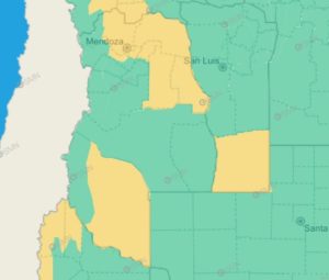 Alerta Amarilla por Zonda en Mendoza: ¿en qué lugares y a qué hora?
