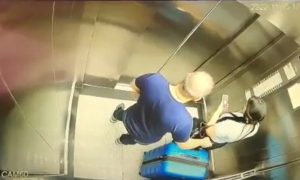 Se robaron 50 mil dólares y bajaron por el ascensor muy tranquilos