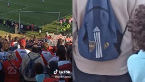 El mendocino mejor infiltrado: Fue a ver a River ¡con la mochila de Boca!