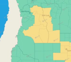 Mendoza: rige la Alerta Amarilla por tormentas y granizo