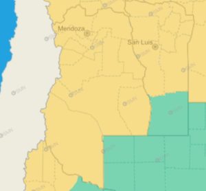 Alerta Amarilla por calor extremo en Mendoza y posibilidad de tormentas