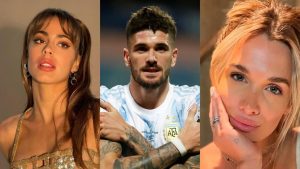 Cami Homs y una seña de "fuck you" mientras De Paul celebraba con Tini la Copa del Mundo