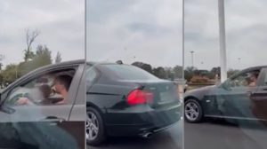 Video: hizo manejar a un niño por la autopista a alta velocidad sin cinturón de seguridad