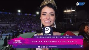 Gemina Navarro es la nueva Virreina Nacional de la Vendimia y se emocionó al dar su primer mensaje