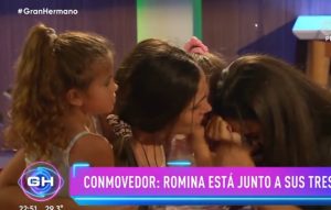 Video: el tierno reencuentro de Romina con sus tres hijas en la casa de Gran Hermano