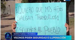 Vecinos del Barrio Fuerza y Progreso piden mayor seguridad luego de que un menor resultara baleado