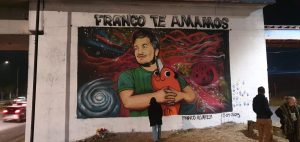 "Franco te amamos": el mural que pintó la familia de un joven que falleció en el paredón de Guaymallén