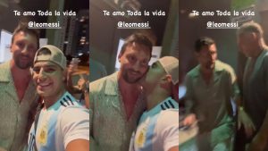 Video: ¿Quién es el mendocino que le robó un beso a Messi?