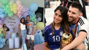 Antonela Roccuzzo sorprendida en su cumpleaños